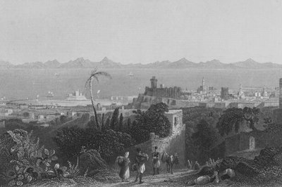 Rodas, desde las alturas, cerca de la Villa de Sir Sidney Smith de William Henry Bartlett