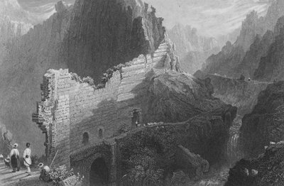Muros en ruinas de Antioquía, la antigua Anatot de William Henry Bartlett