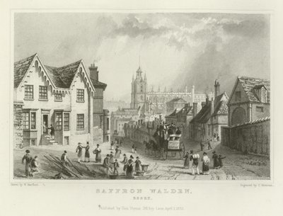 Saffron Walden, Essex de William Henry Bartlett