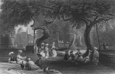 Casa del Scheich, en Zebdane, en el Pharpar de William Henry Bartlett
