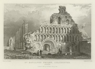 Priorato de San Botolph, Colchester, Essex de William Henry Bartlett