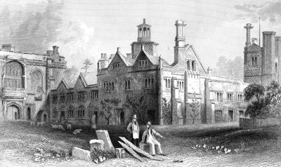 Priorato de St. Osyth, Essex, grabado por John Rogers, 1832 de William Henry Bartlett