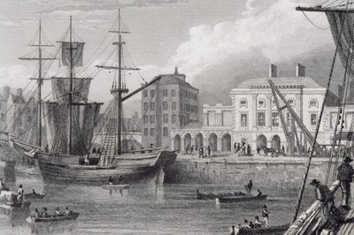 La Aduana, Limerick, Irlanda en la década de 1830, de 