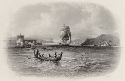 Los Dardanelos, Turquía, grabado por R. Willis de William Henry Bartlett