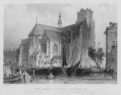 La Gran Iglesia, Róterdam de William Henry Bartlett