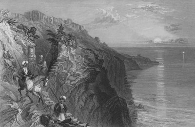 La Escalera de Tiro, un paso en la costa del mar, cerca de Tiro de William Henry Bartlett