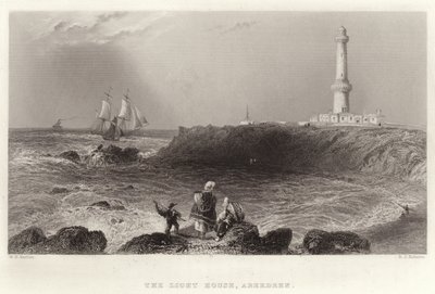 El faro, Aberdeen de William Henry Bartlett