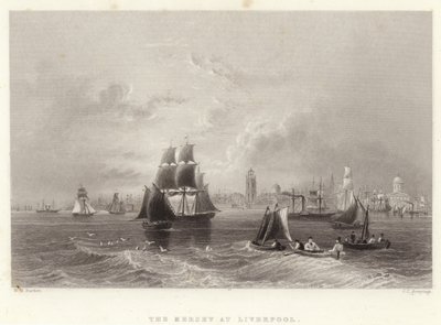 El Mersey en Liverpool de William Henry Bartlett