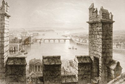 El río Shannon y Limerick desde la Torre de la Catedral, Condado de Limerick, de 