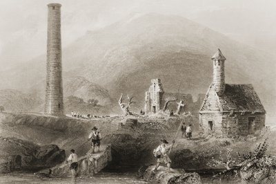 Las Ruinas de Glendalough, Condado de Wicklow, Irlanda, de 