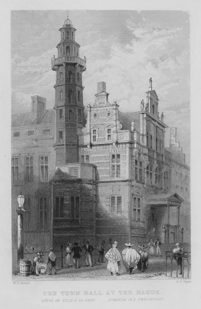El Ayuntamiento en La Haya de William Henry Bartlett