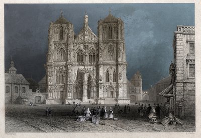 La catedral o cúpula de San Pedro en Ratisbona, ca. 1830 de William Henry Bartlett