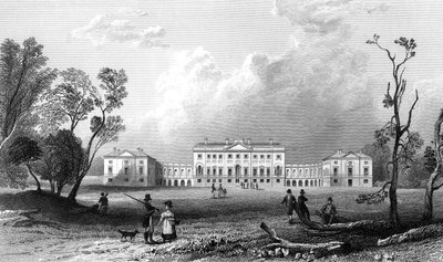 Thorndon Hall, Essex, grabado por Henry Adland, 1832 de William Henry Bartlett