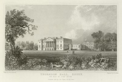 Thorndon Hall, Essex, la residencia de Lord Petre de William Henry Bartlett
