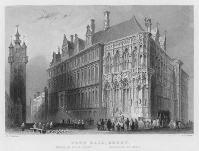 Ayuntamiento, Gante de William Henry Bartlett