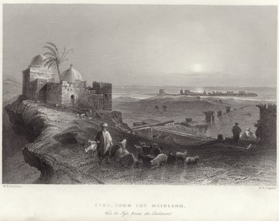 Tiro desde el continente de William Henry Bartlett