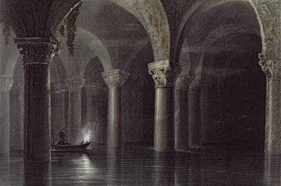 Yere Batan Serai (Las Cisternas) Estambul, grabado por J.T. Willmore, c.1850 de William Henry Bartlett