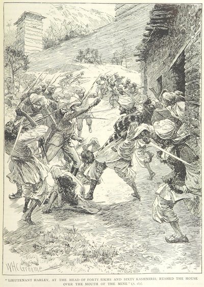 Ataque a la mina de Chitral de William Henry Charles Groome