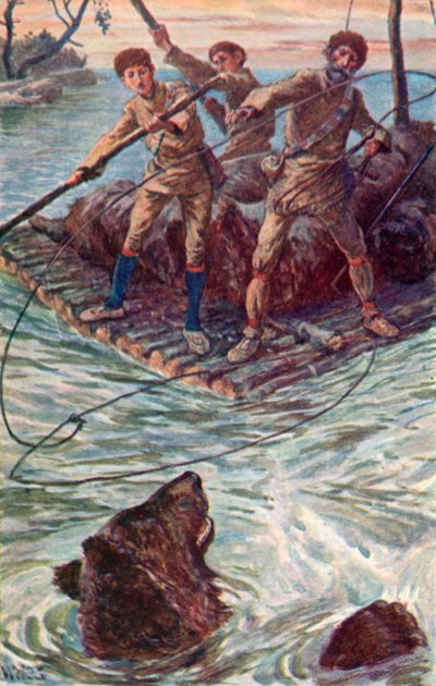 Jake lanzó un lazo sobre la cabeza del oso pardo de William Henry Charles Groome
