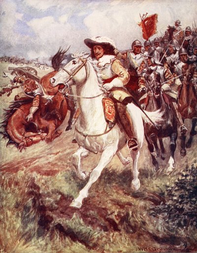 "Nuestros coraceros han irrumpido en las filas de los malditos y de un golpe los han dispersado", de Baladas de Luchas Famosas, Primera Edición de William Henry Charles Groome