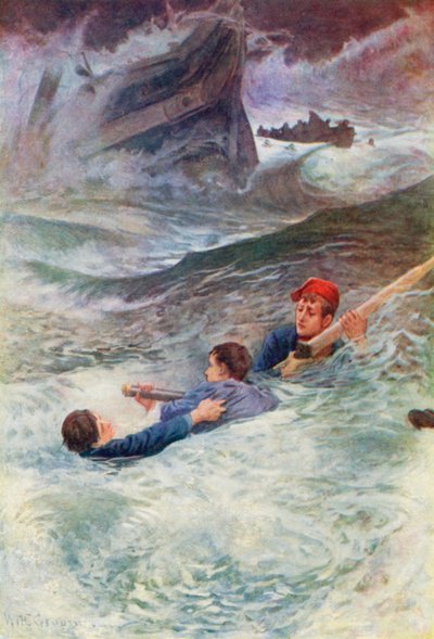 Luchando en el mar salvaje de William Henry Charles Groome