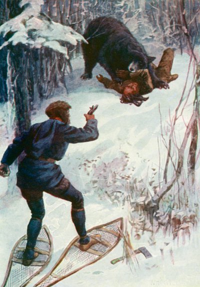 El oso se paró sobre él, sosteniendo uno de sus brazos en su boca de William Henry Charles Groome