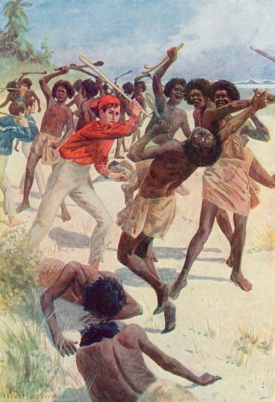 Con un golpe de su bastón Jack derribó al hombre de William Henry Charles Groome
