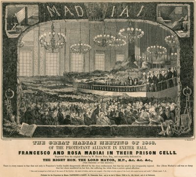 La gran reunión de Madiai de 1853 de la Alianza Protestante en Exeter Hall, Londres de William Henry Fisk