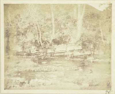 Un arroyo de montaña que fluye al pie del castillo de Doune de William Henry Fox Talbot