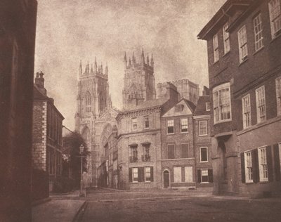 Una escena en York: Catedral de York desde Lop Lane de William Henry Fox Talbot