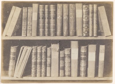 Una escena en una biblioteca, lámina VIII del Lápiz de la naturaleza de William Henry Fox Talbot