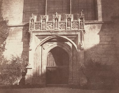 Una puerta antigua, Magdalen College, Oxford de William Henry Fox Talbot
