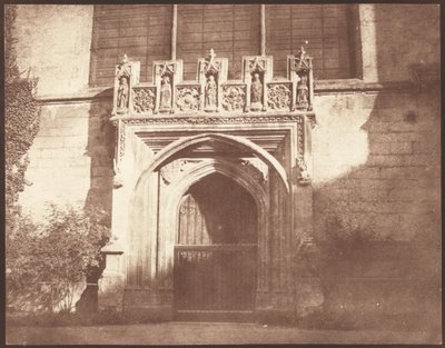 Una antigua puerta en Magdalen College, Oxford, abril de 1843 (foto) de William Henry Fox Talbot