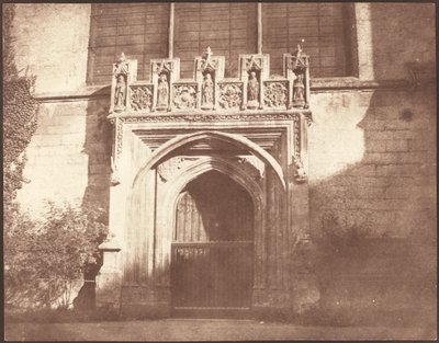 Una puerta antigua en el Magdalen College, Oxford de William Henry Fox Talbot