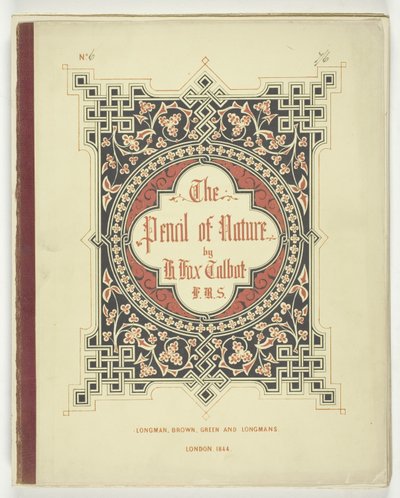 Portada y Texto de "El Lápiz de la Naturaleza," Londres, 1844 de William Henry Fox Talbot