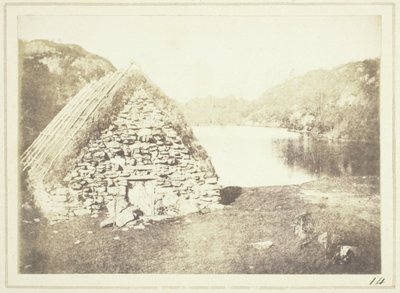 Cabaña en las tierras altas a orillas del lago Katrine de William Henry Fox Talbot