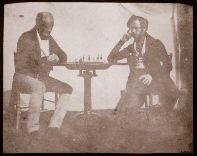 Nicolaas Henneman contempla su movimiento en un juego de ajedrez, septiembre 1841 de William Henry Fox Talbot