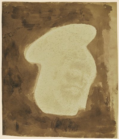 [La cabeza de Cristo de una pintura sobre vidrio] de William Henry Fox Talbot