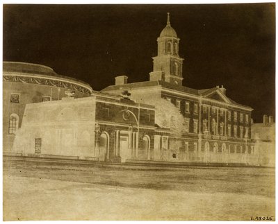 The Lying-In Hospital y New Assembly Rooms with Rotunda, Dublin (Paper Negative-Camera) de William Henry Fox Talbot
