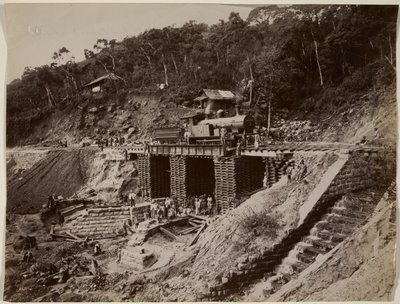 Sin título (Construcción ferroviaria) (fotografía b/n) de William Henry Fox Talbot