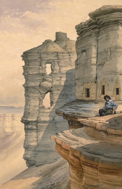 Casas en los acantilados del río Mancos, Colorado, 1878 de William Henry Holmes