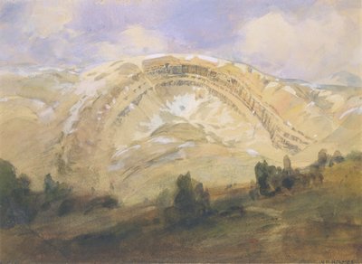 Estratos Plegados, un Gran Arco Geológico, Colorado, 1874 de William Henry Holmes
