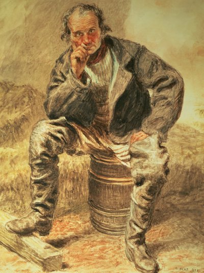 Un ostrero, 1827 de William Henry Hunt