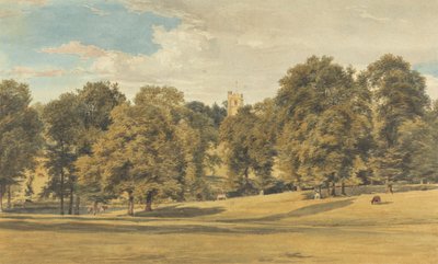 Iglesia de Bushey desde el suroeste de William Henry Hunt