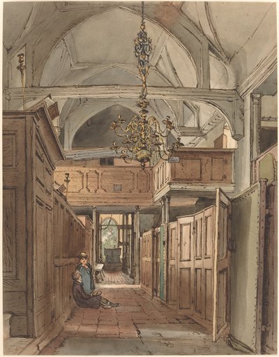 Interior de la Iglesia de Bushey de William Henry Hunt