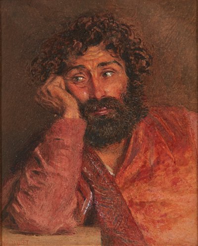 Retrato de un hombre de William Henry Hunt