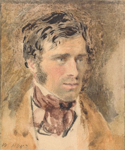 Retrato de un hombre de William Henry Hunt