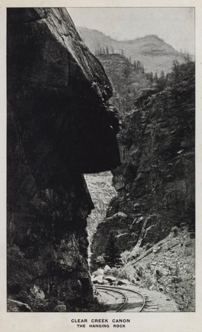 Cañones de Colorado: Cañón Clear Creek, La Roca Colgante de William Henry Jackson