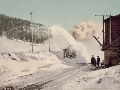 Quitanieves de Colorado en el Ferrocarril Midland de Colorado en el Paso Hagerman de William Henry Jackson