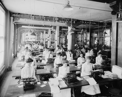 Departamento de mecanografía, National Cash Register, Dayton, Ohio, 1902 de William Henry Jackson